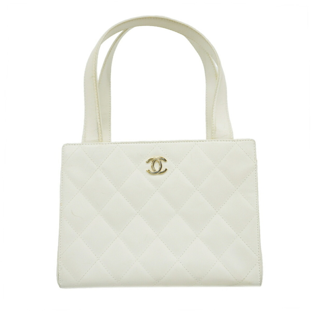 Chanel bag/tote bag, Wild Stitch leather, white/champagne, women's.